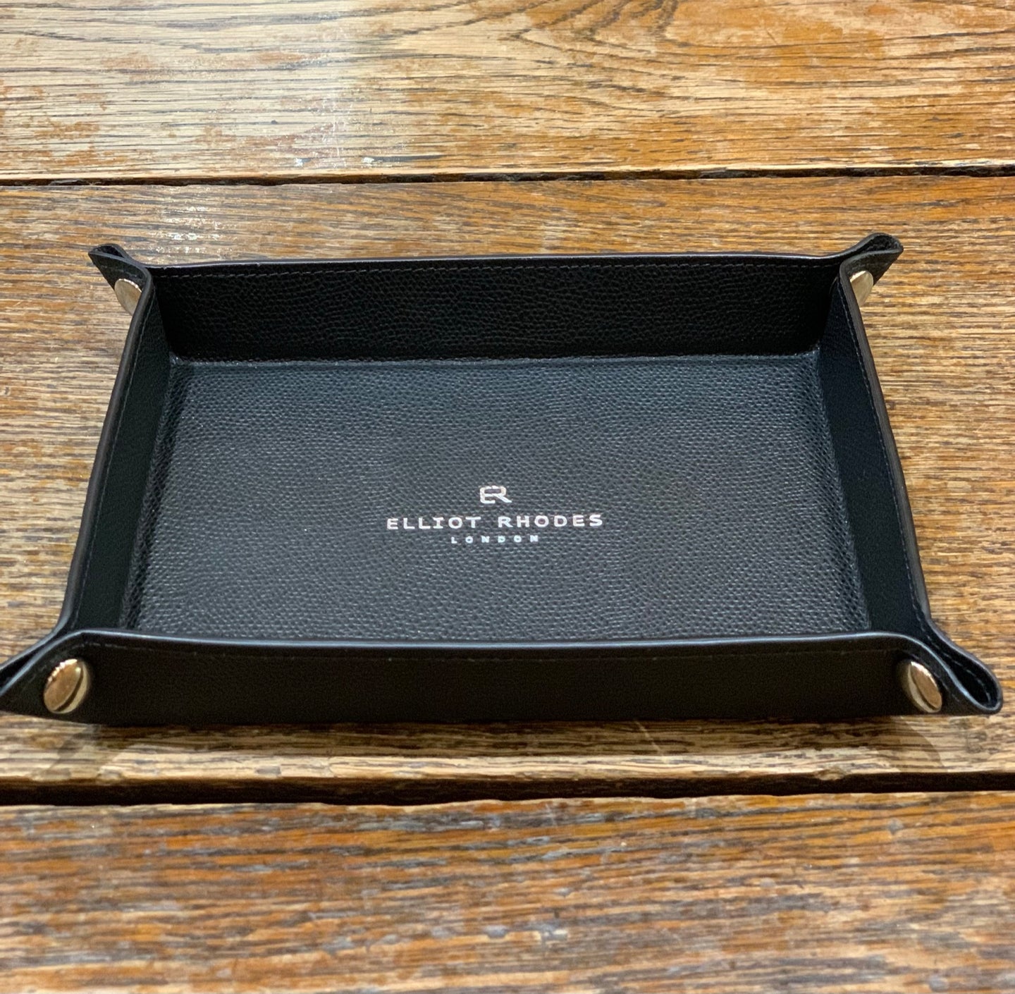 DAUPHIN LEATHER TRAY BLACK