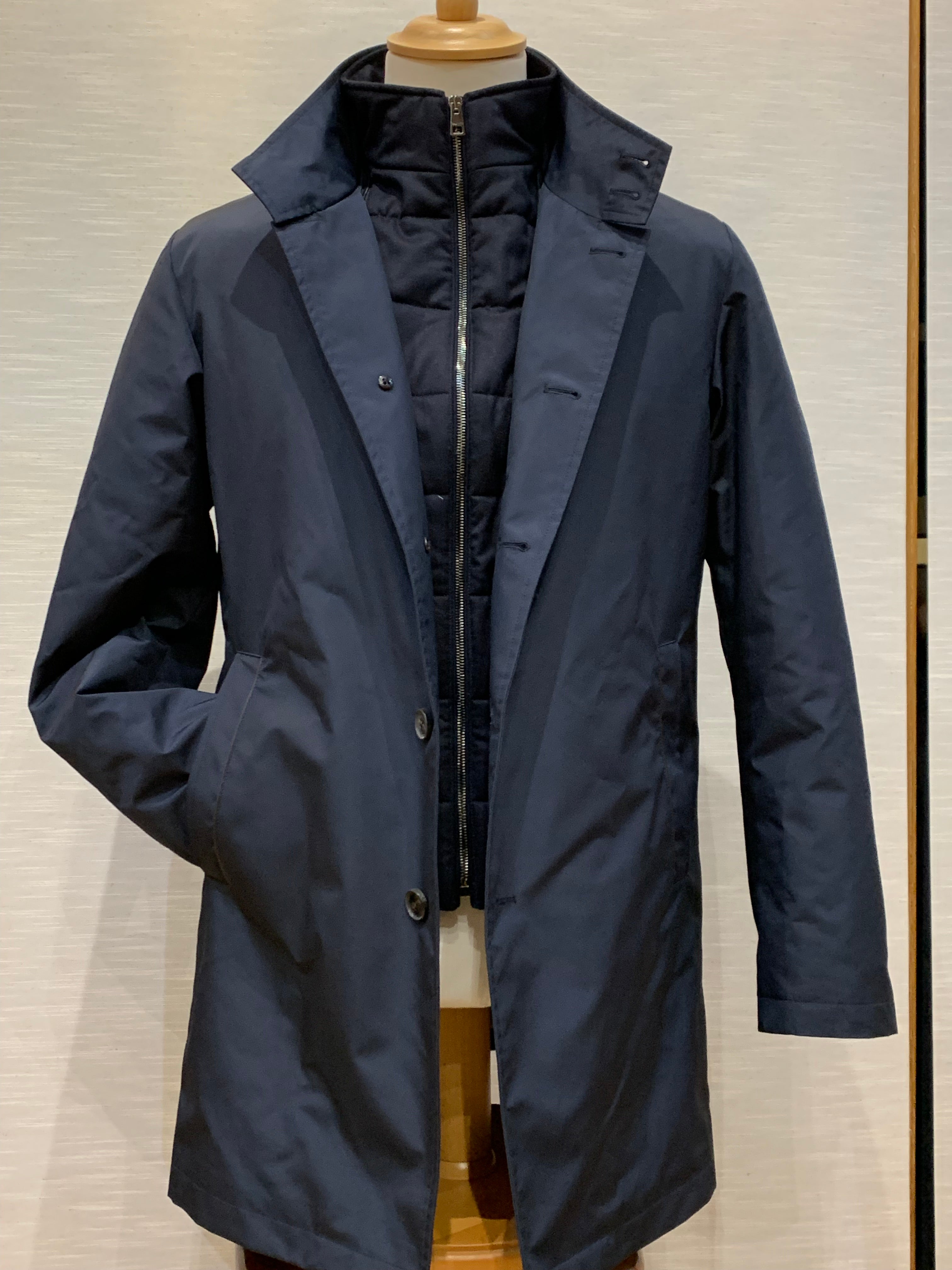 MICROFIBRE COAT 01624GO2842 NAVY