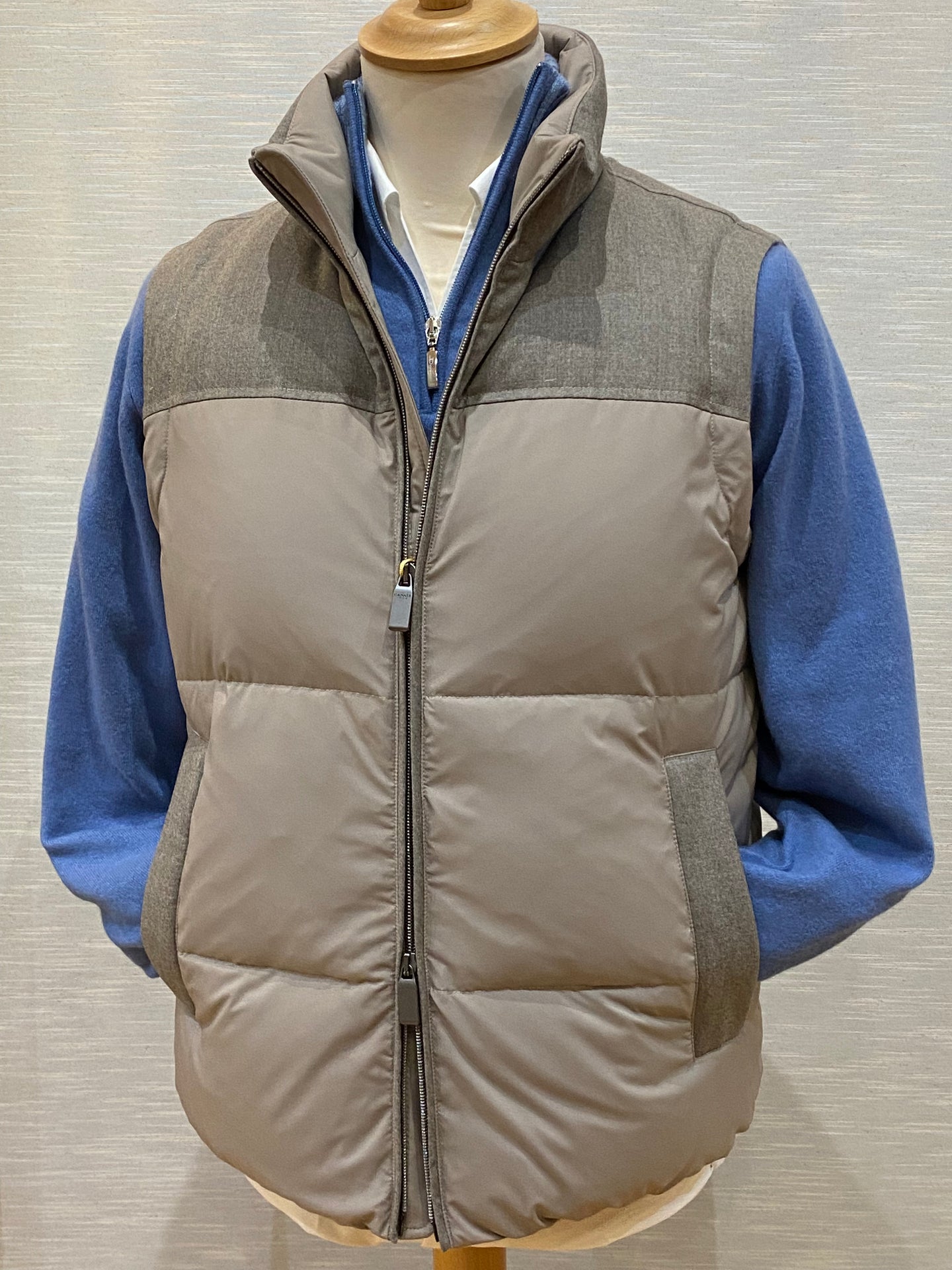 QUILTED GILET GREY SG01767-703