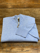 Load image into Gallery viewer, 3/4 ZIP POLO 14073/LUN SKY BLUE 166+220
