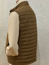 Load image into Gallery viewer, TAN LAMBSKIN+FABRIC GILET T045F-248
