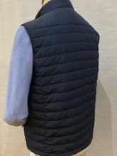 Load image into Gallery viewer, NAVY LAMBSKIN+FABRIC GILET T045F-850
