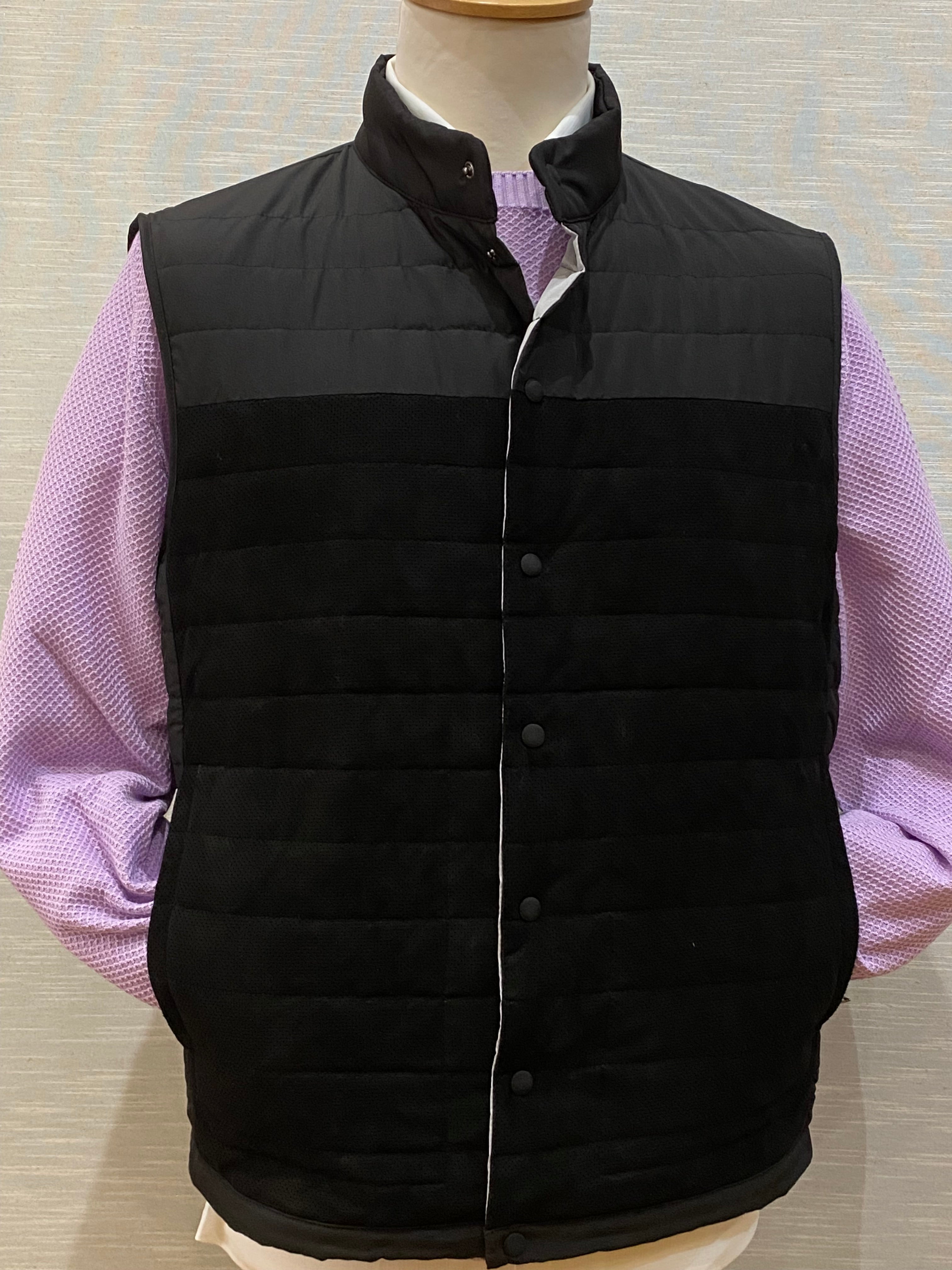 BLACK LAMBSKIN - SUEDE GILET - GALLOTTI - T045F-999