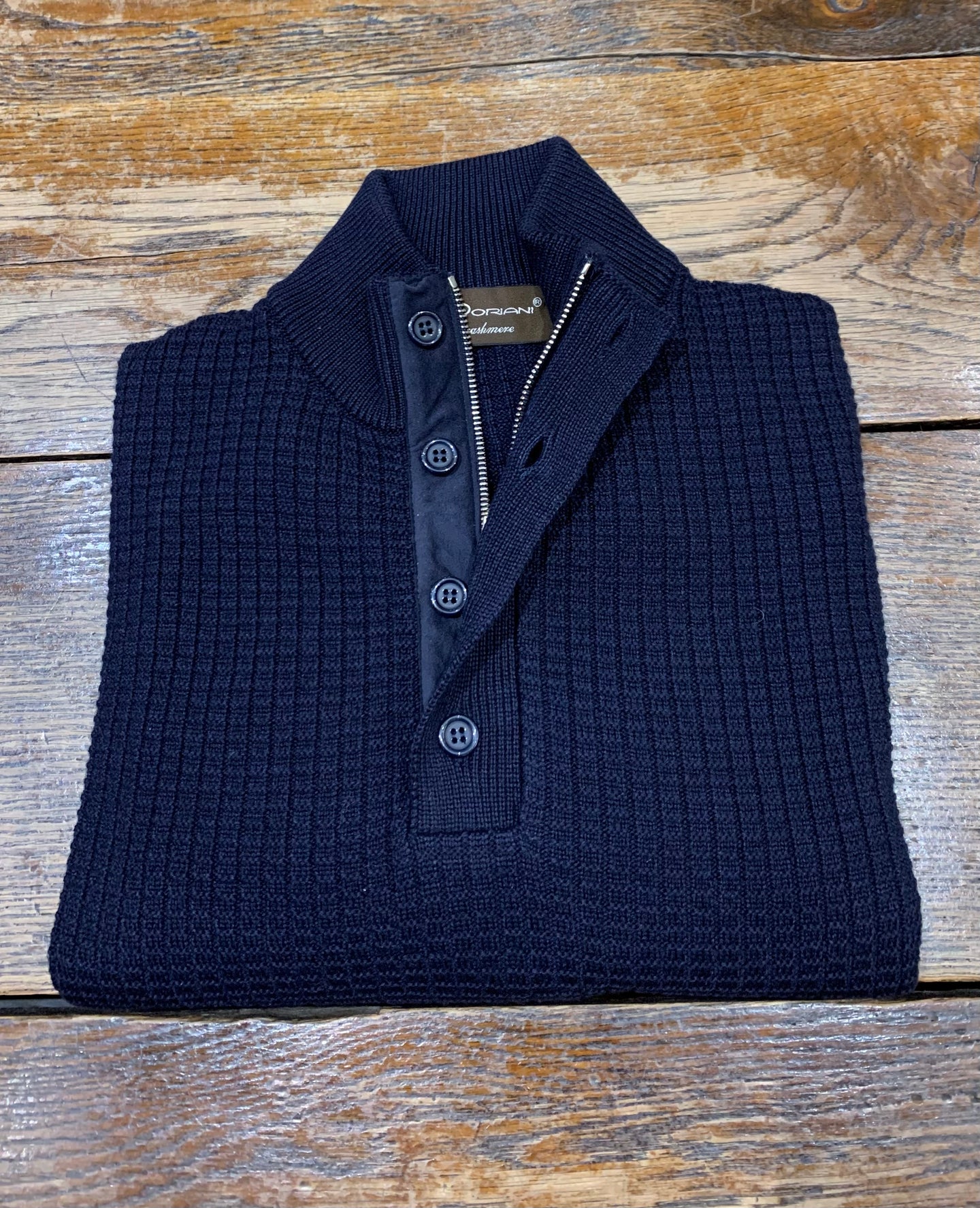 3/4 BUTTONS SWEATER NAVY